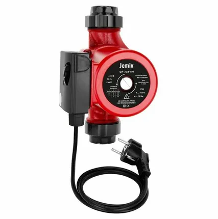 Фото №0 Насос ЦН-32/8-180 (WRS 32/8-180) (с гайками, евро вилка, КРАСНЫЙ) циркул. JEMIX