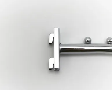 фото Кронштейн изогнутый на стойку Global/Bazis с 9-ю шариками L=400мм, d=19мм, хром