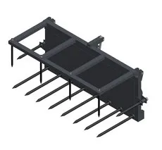 Фото №0 Вилы для сыпучего сена с прижимной рамой на фронтальный погрузчик ПКУ-09 (08) АЗАС