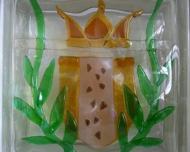 фото Стеклоблок эксклюзивный фьюзинг ФЮ_018(Б) 190х190х80мм