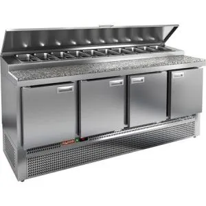 фото Стол холодильный для пиццы HICOLD PZE1-1111/GN (1/3H) КАМЕНЬ