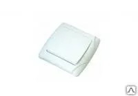 Фото №0 Выключатель одноклавишный Онега внутренняя проводка,белый