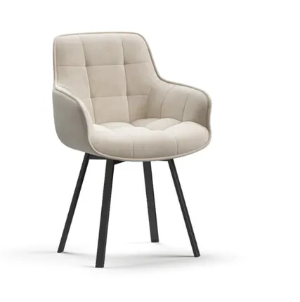 Фото №0 Стул Спин Velutto пепел, черный