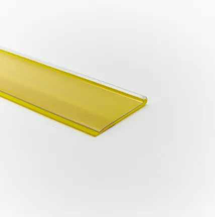 Фото №0 Ценникодержатель полочный самоклеющийся DBR39 длина 1250 мм, высота 39мм, цвет желтый