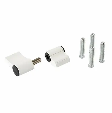 Фото №0 Петля дверная втулочная 2-х секционная, м/о 63 мм, крепление на тепл. профиль, бел. 9016