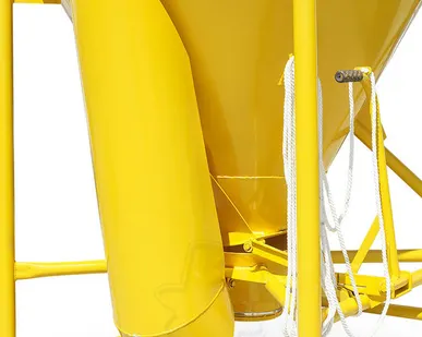 фото Бадья для бетона круглая, ББМ 02-1,0 м/куб лоток+ рукав.