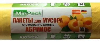 фото Пакеты для мусора 60л.,9 мкм,20 шт,ПНД, желтые,MIRPACK серии Aroma