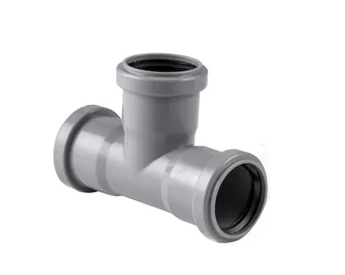 фото Тройник трехраструбный ВК ПП 50/50х90, серый,РТП