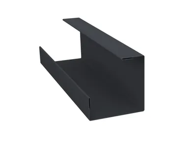 фото Планка угла внутреннего составная нижняя 0,5 Atlas с пленкой RAL 7024 мокрый асфальт