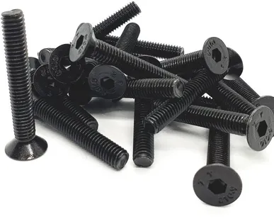 фото Винт DIN 7991 М 6х40 10.9 черный с потайной головкой и внутренним шестигранником, 20шт.