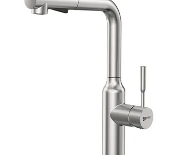 фото Смеситель Lemark Expert LM5085S для кухни с вытягивающимся поворотным изливом