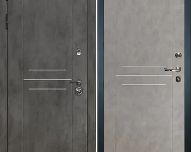 фото Входная дверь Легион-22 бетон-темный-81 Бетон светлый