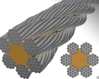 фото Стальной канат, трос ГОСТ 2688-80, диаметр: 13 мм