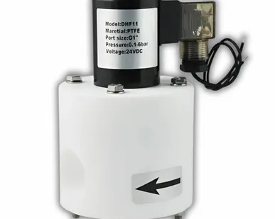 фото Клапан электромагнитный для агрессивных сред DHF11 нормально-закрытый из PTFE