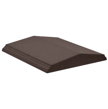 Фото №0 Крышка заборная двускатная (коричневый №655) 170х400х50 мм (вес 6,75 кг)