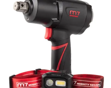 фото Гайковерт пневматический ударный 3/4 quot;, 1898 Нм, в комплекте налобный фонарь MIGHTY SEVEN NC-6255QL