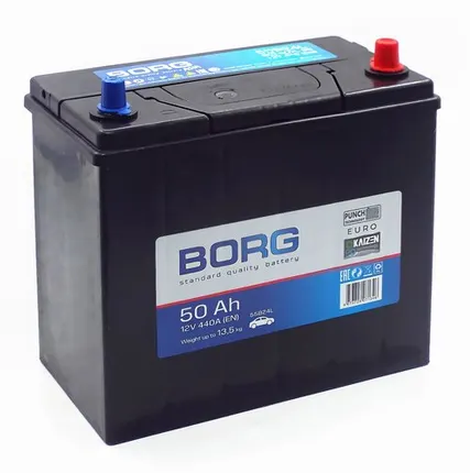Фото №0 Аккумулятор BORG Standard Asia 55B24L 50 Ач о.п. яп. кл. (ТУРЦИЯ)
