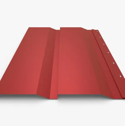 Фото №0 Сайдинг Металлический сайдинг «Корабельная доска» Premium, 0.5 мм RAL 3020, Алый