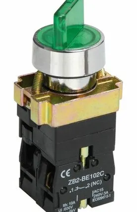 Фото №0 Переключатель LAY5-BK2365 на 2 положения зеленый "I-0...