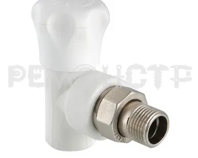 фото Кран полипропилен со сгоном угловой 25*3/4 вн/р VALTEC (10/120) под заказ VTp.718.0.02505 П