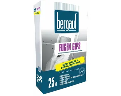 фото Шпатлевка гипсовая Bergauf Fugen Gips 25 кг
