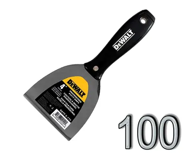 фото DeWalt 100мм, шпатель с черной ручкой мет. нак.