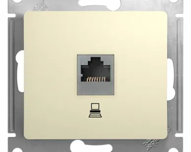 фото Механизм розетки комп. 1-м СП Glossa RJ45 беж. SchE GSL000281K