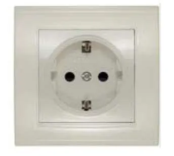 фото Розетка 1-м СП Бриллиант защ. шторки с заземл. сл. кость UNIVersal 7948851
