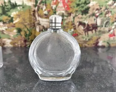 фото Флакон 1920 гг парфюмерный 11 см стекло серебрение Франция