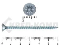 фото Саморез белый цинк POZY 4х60 (4000шт)