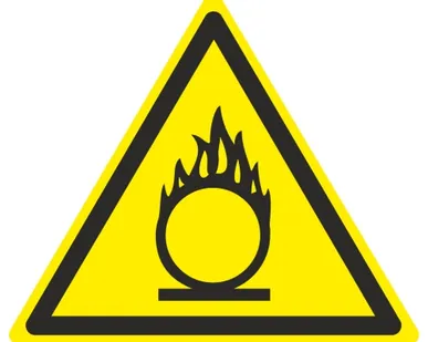 фото Наклейка “Пожароопасно. Окислитель” ( W 11 )