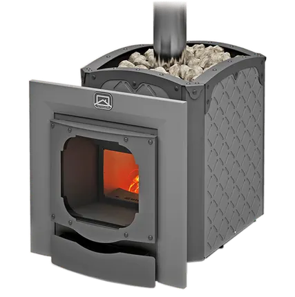 Фото №0 Печь для бани Теплодар БЫЛИНА-18 Ч Панорама (1.2)