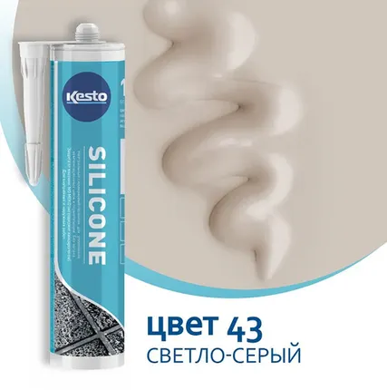 Фото №0 Kesto Санитарный силикон св.серый №43 350мл (79829)