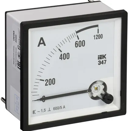 Фото №0 Амперметр Э47 600А класс точности 1,5 72*72мм IEK