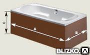 фото Панель RIHO 180х57 DECOR WOOD BLACK фронтальная