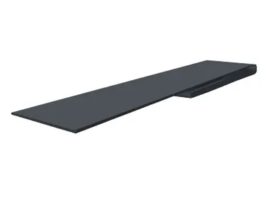 фото Планка финишная 46х25 0,5 Quarzit с пленкой RAL 7024 мокрый асфальт