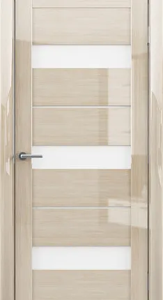 Фото №0 Межкомнатные двери ALBERO "ПРАГА" Глянец Мокко/Белый Акрилат (ДО)