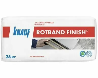 фото Шпаклевка кнауф Ротбанд-финиш, гипсовая финишная, 25кг