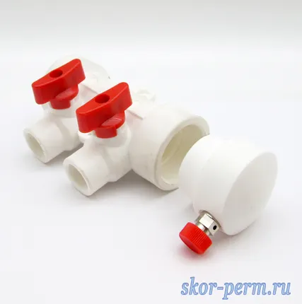 Фото №0 Коллектор PPRC с кранами 40х20 2 выхода