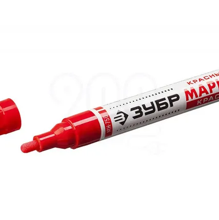 Фото №0 Маркер-краска 2-4мм, красный, круглый наконечник, ЗУБР