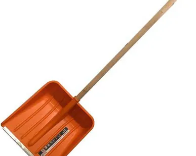 фото Лопата снеговая Варяг про 400*400*120/5 мм с планкой дер/ч