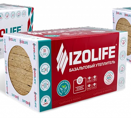 Фото №0 Плита теплоизоляционная IZOLIFE ФАС КЛИНКЕР 131 кг/м3, 100х1200х600 мм 3 шт 2,16 м2, 0,216 м3 (32 уп/пал)