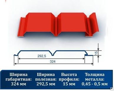 фото Сайдинг стеновой "Софит" 3020 ярко-красный