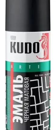 Фото №0 эмаль! универсальная, черная матовая, аэрозоль 520 мл\ KU-1102 KUDO