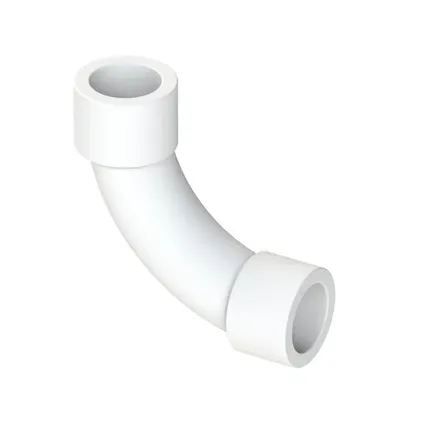 Фото №0 Угольник плавноизогнутый, PPR, внутреннее/внутреннее соединение 20х90°, белый, RTP