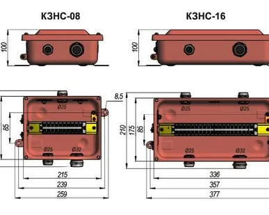 фото ЗЭТАРУС Коробка клеммная метал. 336*175*100 4ввод пластик/3заглушки метал. IP54 КЗНС-16 ЗЭТАРУС zeta30317