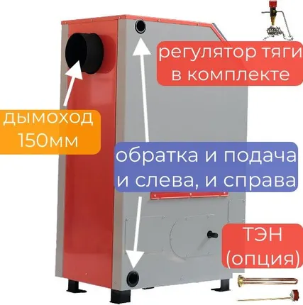 Фото №4 Твердотопливный котел длительного горения КДГ Магнум 20 кВт