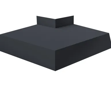 фото Угол отлива внешний 100 0,5 Satin Мatt с пленкой RAL 7024 мокрый асфальт