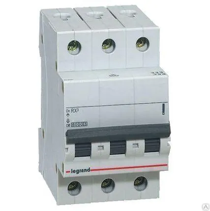 Фото №0 Выключатель автоматический 3п 20А С 4,5кА RX3 Legrand