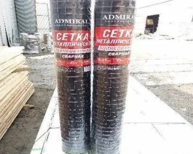 фото Сетка металлическая сварная, штукатурная, оцинкованная Admiral 12х12х0,6 мм
